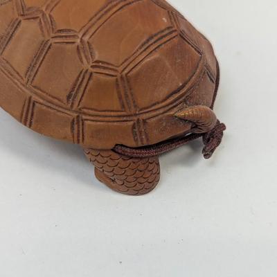 Japanese Carved Wood Tortoise Inro