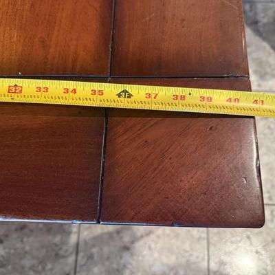 Sale Photo Thumbnail #204: Solid wood dining table, sits 6, heavy good quality steady. Modern design. Not extendable, Single piece top. Measures approximately 83"Lx41"W