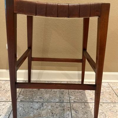 Sale Photo Thumbnail #213: Tall woven brown leather bar stool by South Cone.
Dimensions: 22"Wx18"Dx29.5"H???? need confirmation