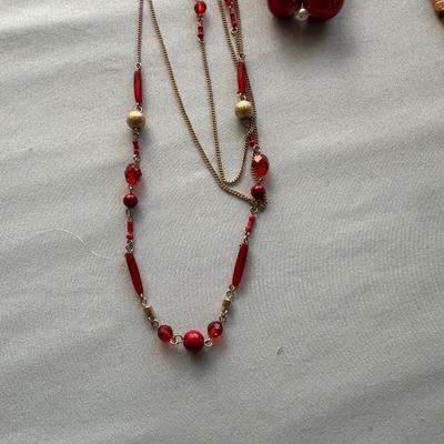 NECKLASES, ONE WITH MATCHING BRACELET