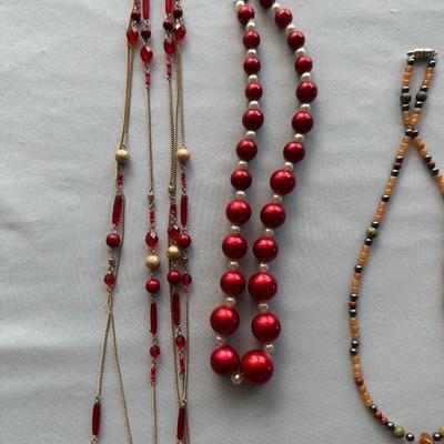 NECKLASES, ONE WITH MATCHING BRACELET