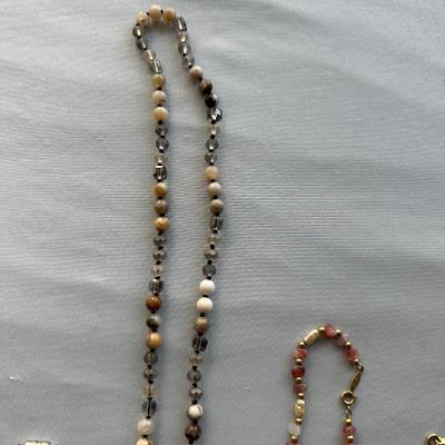 NECKLASES, ONE WITH MATCHING BRACELET