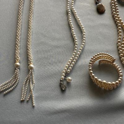 PEARL NECKLACES AND BRACELET