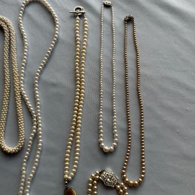 PEARL NECKLACES AND BRACELET