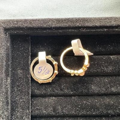 COSTUME JEWELRY RINGS, SIZE 5 1/2