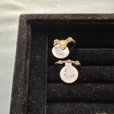 COSTUME JEWELRY RINGS, SIZE 5 1/2