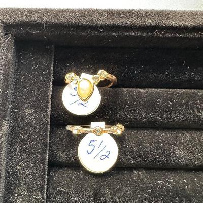 COSTUME JEWELRY RINGS, SIZE 5 1/2