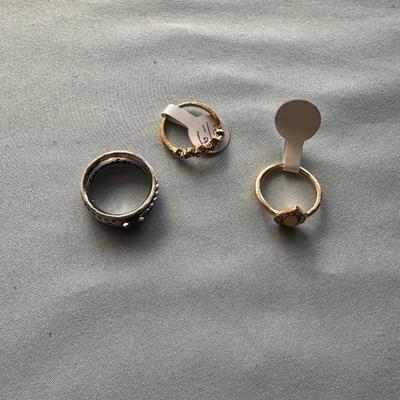 COSTUME JEWELRY RINGS, SIZE 6 1/2