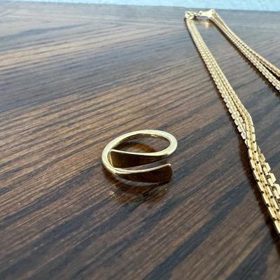SARAH COVENTRY DOUBLE STRAND CHAIN AND RING