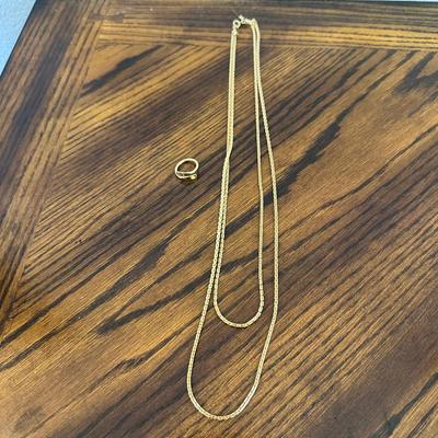SARAH COVENTRY DOUBLE STRAND CHAIN AND RING