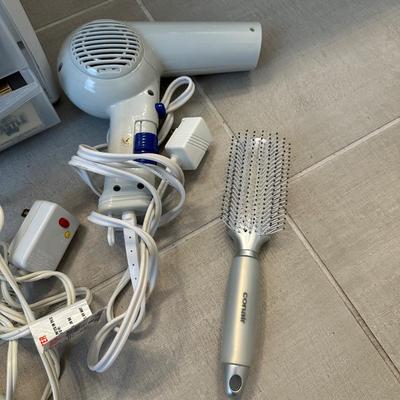 HAIR CARE WITH STORAGE BIN OF MAKEUP