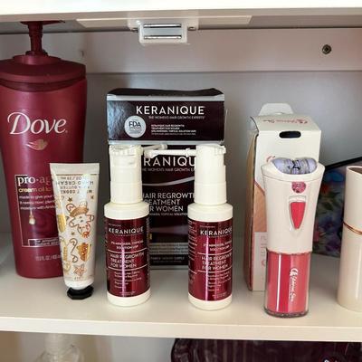 SKIN CARE ITEMS AND CURLING IRON