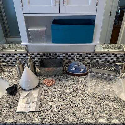 ULTRASONIC OIL DIFFUSER, STORAGE BINS AND SOAP DISPENSORS