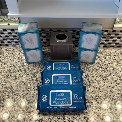 MOIST TOWELLETS AND FACIAL TISSUE WITH BOX