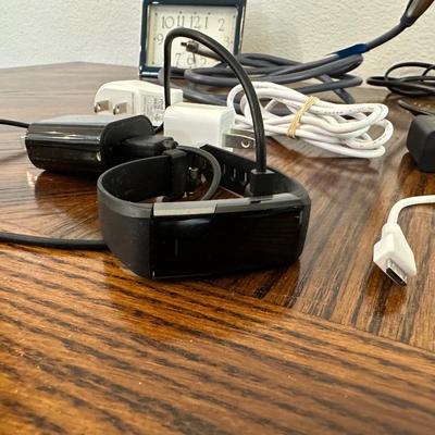 MISC CABLES AND PLUGS, CLOCK AND MORE