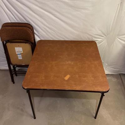 MECO CARD TABLE WITH 2 CHAIRS