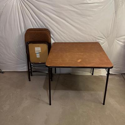MECO CARD TABLE WITH 2 CHAIRS