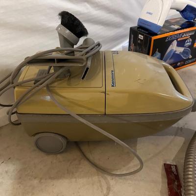KENMORE CANISTER VACUUM AND CONAIR CLOTHES STEAMER