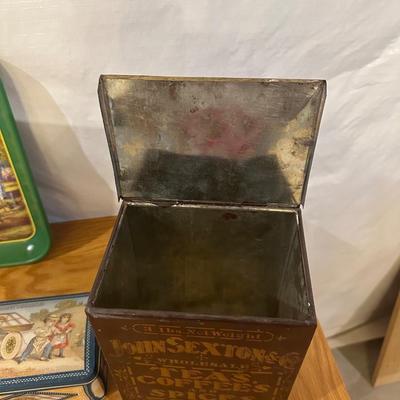 JOHN DEERE TRAY AND TIN CANISTERS