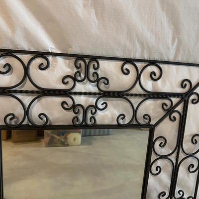 METAL FIREPLACE MIRROR