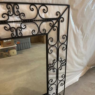METAL FIREPLACE MIRROR