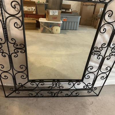 METAL FIREPLACE MIRROR