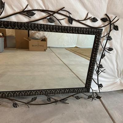 LEAFS AND BRANCHES METAL MIRROR