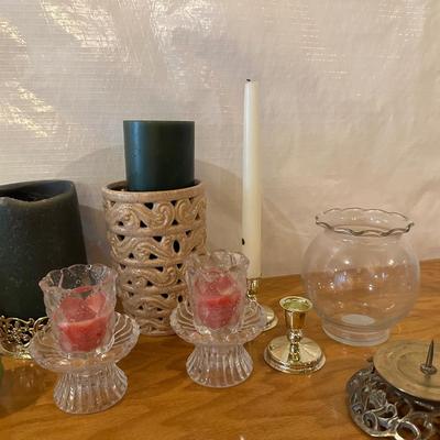 MISC CANDLES AND HOLDERS