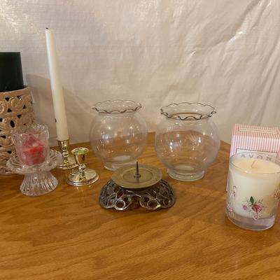MISC CANDLES AND HOLDERS