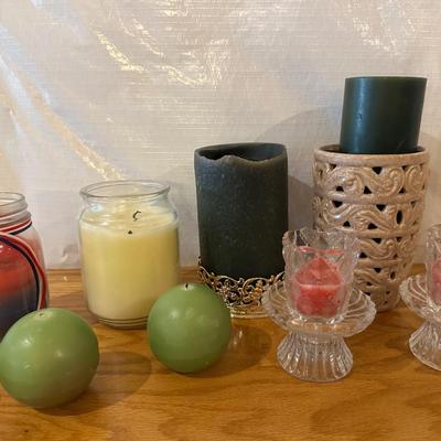 MISC CANDLES AND HOLDERS