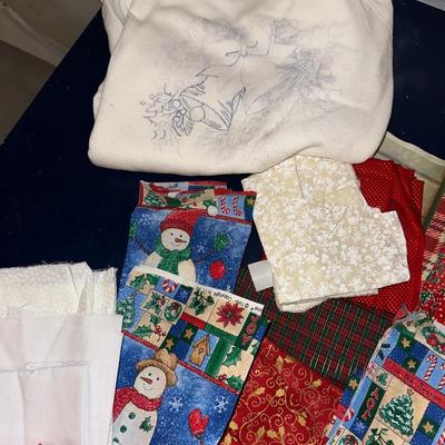 CHRISTMAS FABRIC AND SWEATSHIRTS