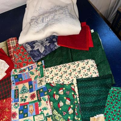 CHRISTMAS FABRIC AND SWEATSHIRTS