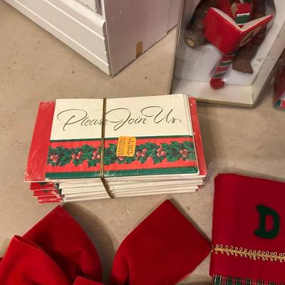 CHRISTMAS TREE , STOCKING HANGERS AND OTHER DECORATIONS