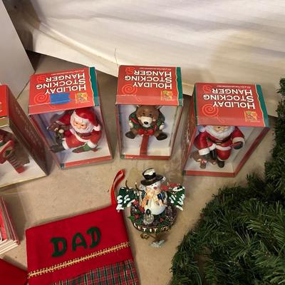 CHRISTMAS TREE , STOCKING HANGERS AND OTHER DECORATIONS