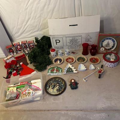 CHRISTMAS TREE , STOCKING HANGERS AND OTHER DECORATIONS