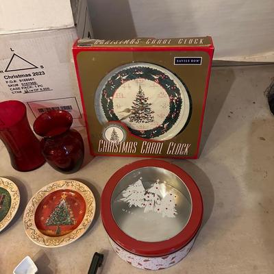 CHRISTMAS TREE , STOCKING HANGERS AND OTHER DECORATIONS