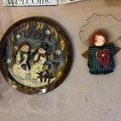 CHRISTMAS TREE , STOCKING HANGERS AND OTHER DECORATIONS