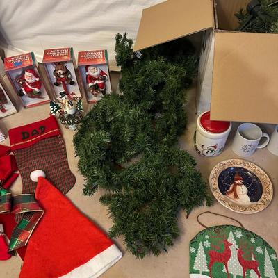 CHRISTMAS TREE , STOCKING HANGERS AND OTHER DECORATIONS