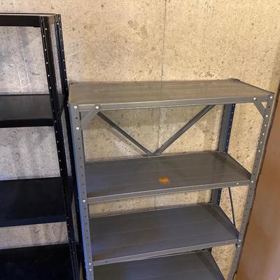 2 METAL SHELVES