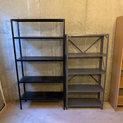 2 METAL SHELVES