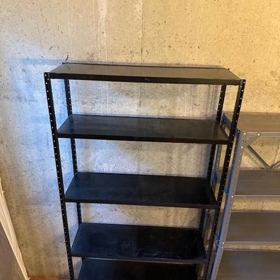 2 METAL SHELVES