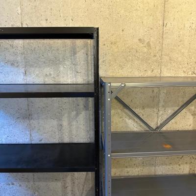 2 METAL SHELVES