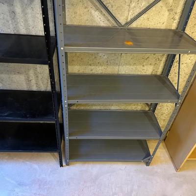 2 METAL SHELVES