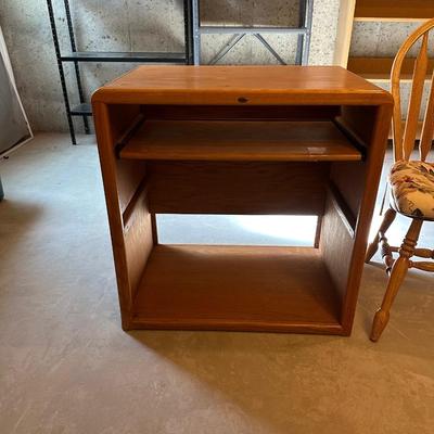 TV STAND AND OAK CHAIR
