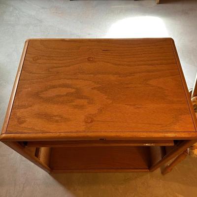 TV STAND AND OAK CHAIR