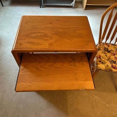 TV STAND AND OAK CHAIR