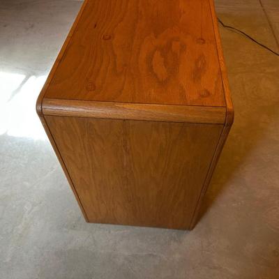 TV STAND AND OAK CHAIR