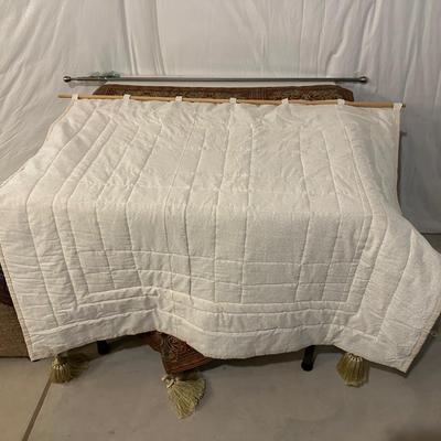 STORAGE OTTOMAN AND WALL HANGINGS