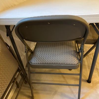 CARD TABLE AND 4 CHAIRS