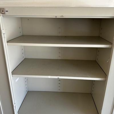 STORAGE CABINET AND METAL SHELF